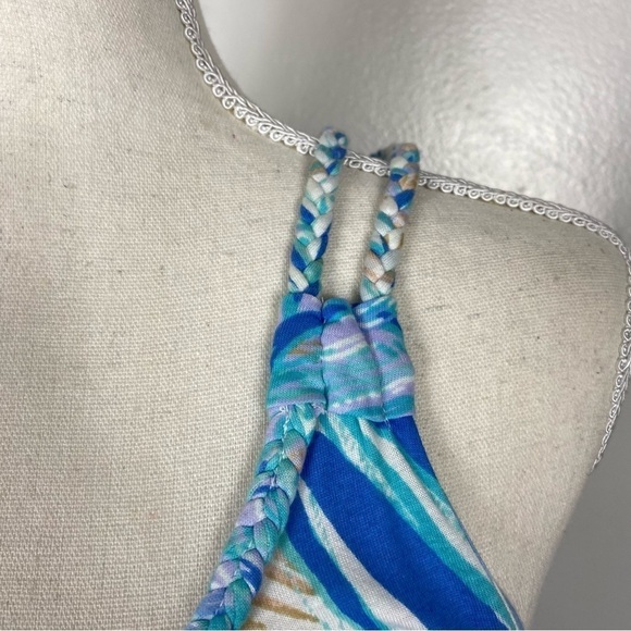 Lilly Pulitzer Aleida Tank Tunic Top Light blue Verbena Aboat Time sailboats - Picture 11 of 16